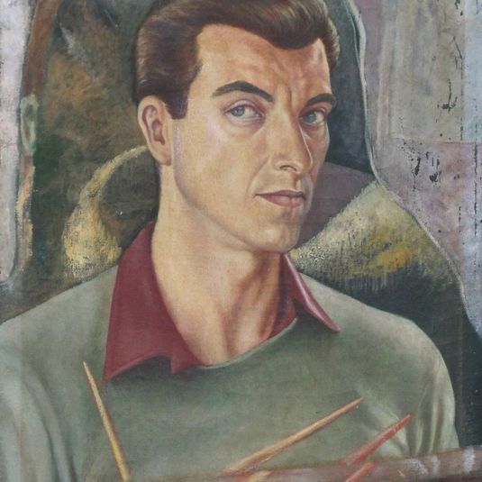 Self Portrait (With Paint Brushes)
