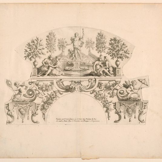 Fan leaves, Eighth and ninth plates of the set, "Divers Desseins de grands Eventails, Encrans, et autres Ornamens, inventés et gravés par Nicolas Loire"