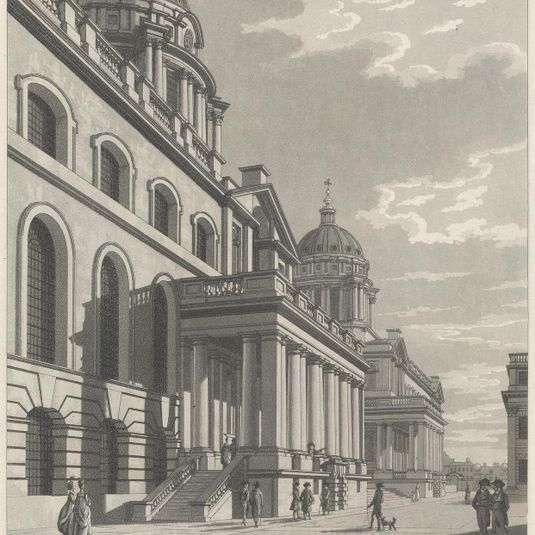 North Front of the Chapel and Hall of Greenwich Hospital
