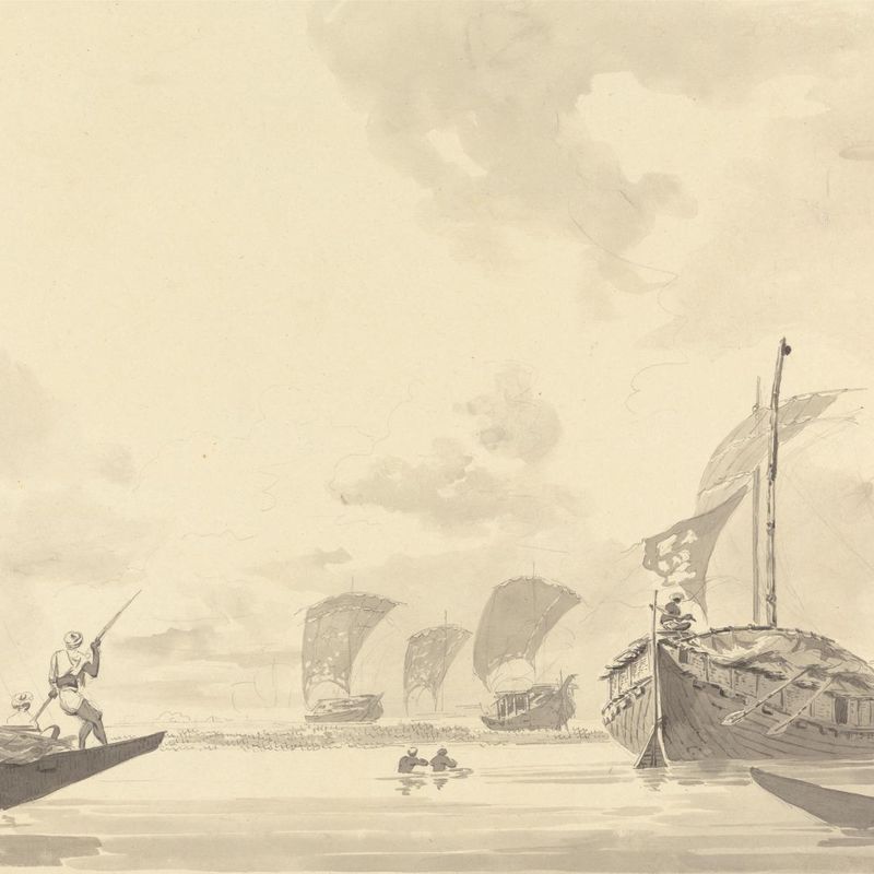 Boats on the Hoogley [Hooghly] River