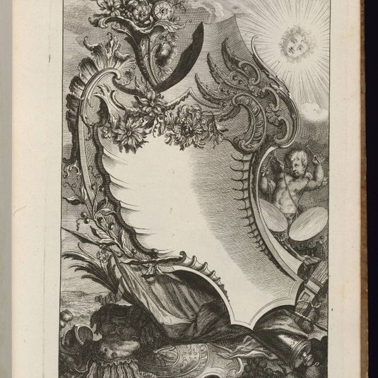 Cartouche with Cornucopia and Sun, Livre de Cartouches Irréguliers (Book of Irregular Cartouches)