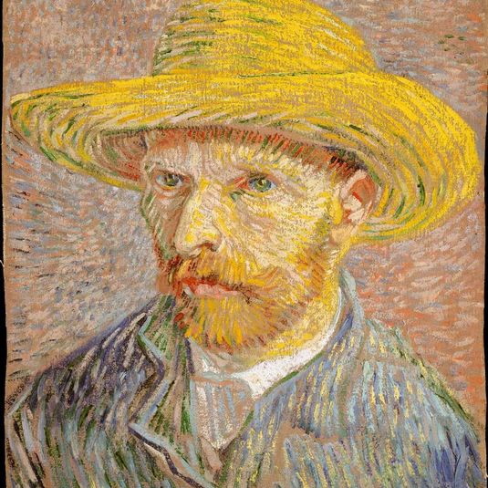 Self-Portrait with a Straw Hat, Van Gogh