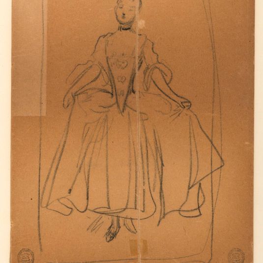 Sketch of Woman in Period Costume