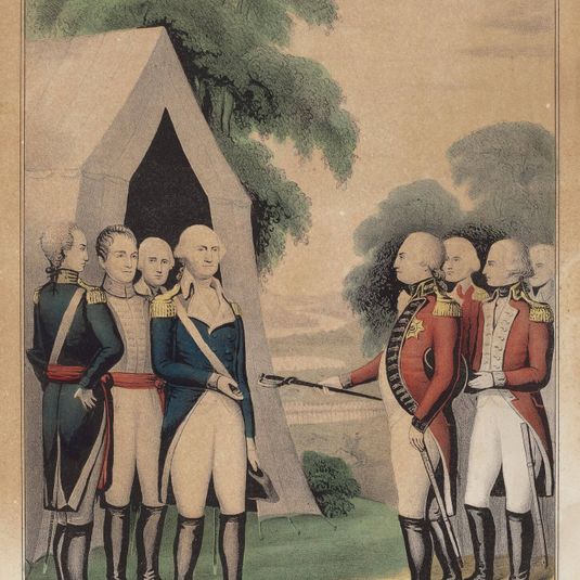 Surrender of Cornwallis: At York-Town Va. Oct. 1781