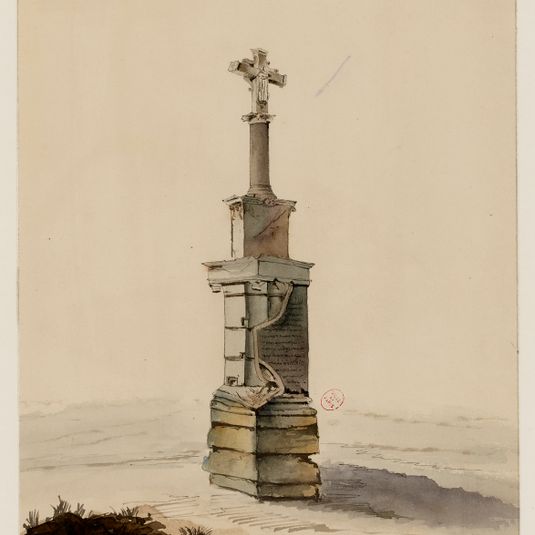 Le cimetière des Saints-Innocents, copie d'après les dessins de Bernier. Croix n°15.