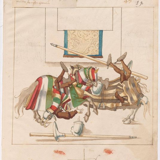 Freydal, The Book of Jousts and Tournaments of Emperor Maximilian I: Combats on Horseback (Jousts)(Volume I): Plate 44