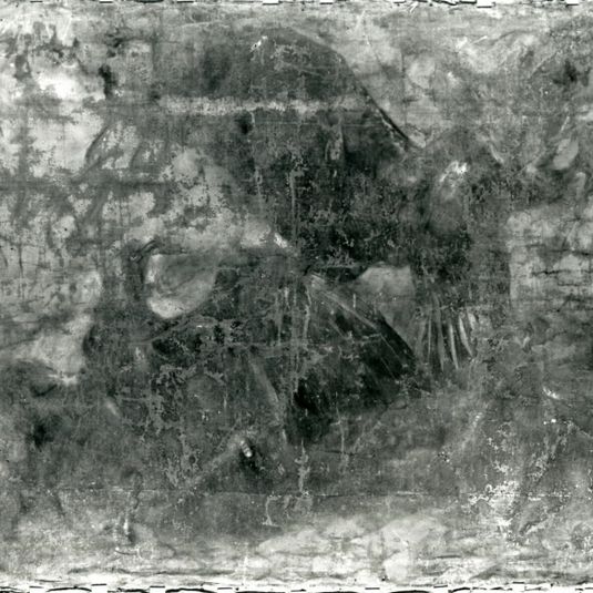 Two Eagles, study. Ruined painting