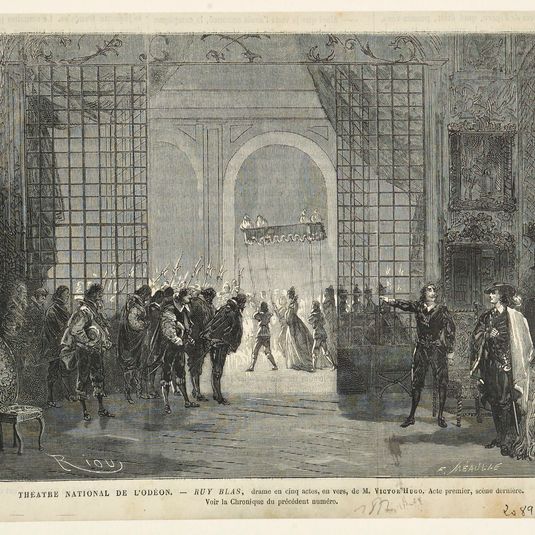 Théâtre National de l'Odéon. Ruy Blas, drame en cinq actes, en vers, de M. Victor Hugo. Acte premier, scène dernière.