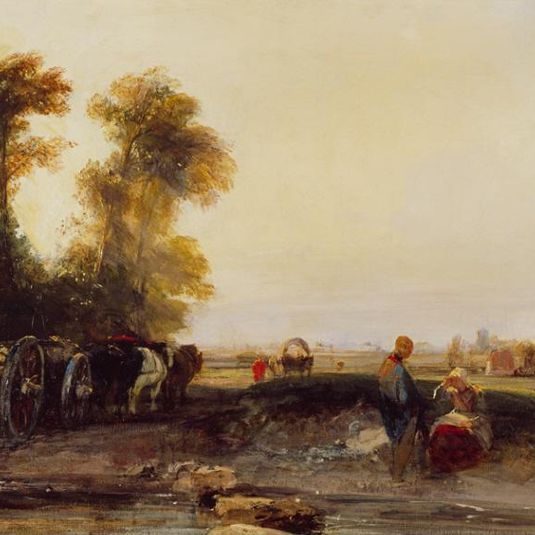 Landscape with Timber Waggon