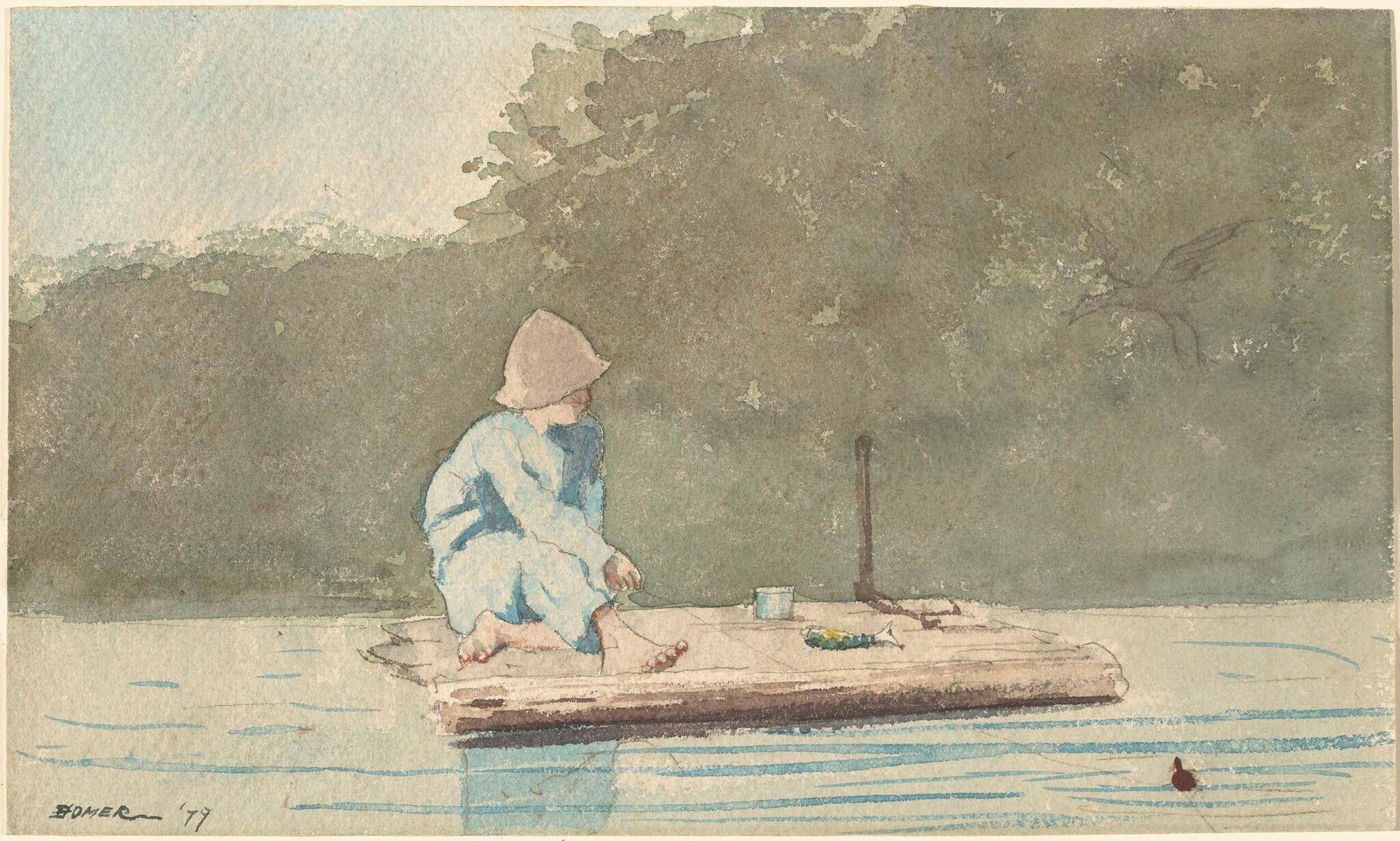 Boy on a Raft