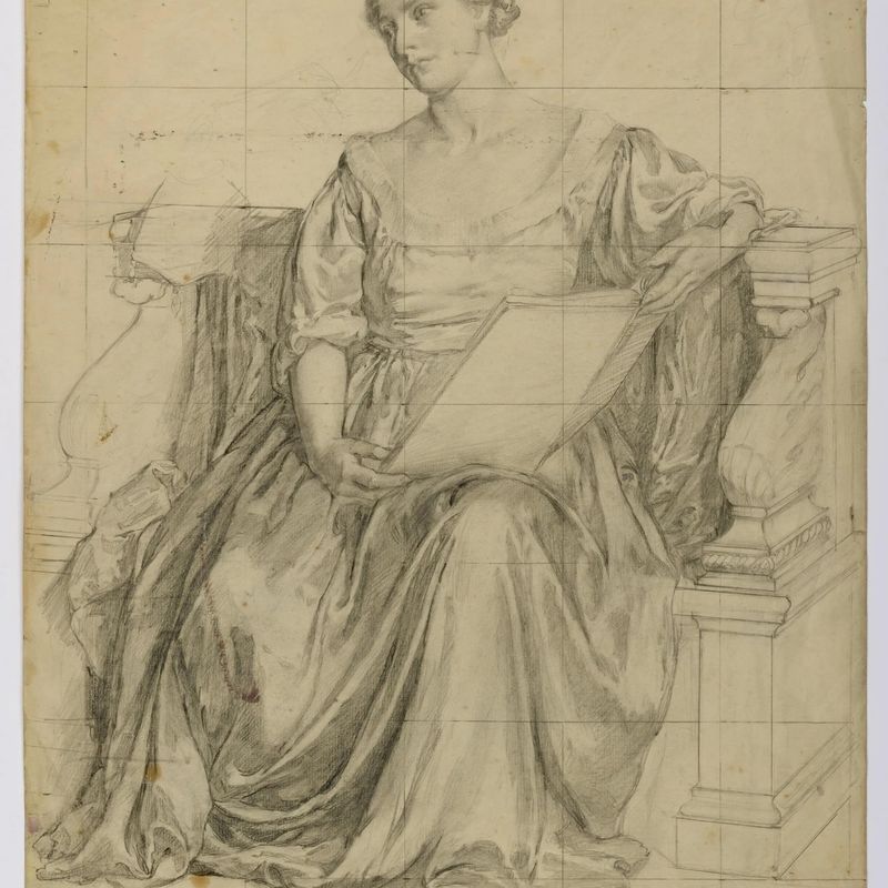 Untitled (Seated Draped Female Allegorical Figure)