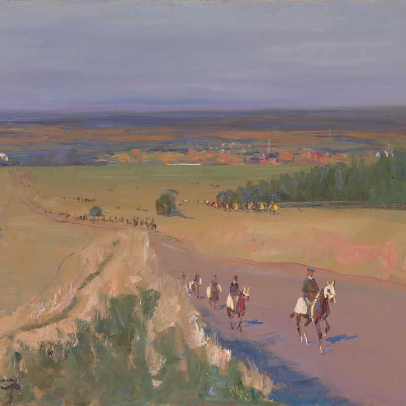 String Out Exercising at Newmarket, 1913