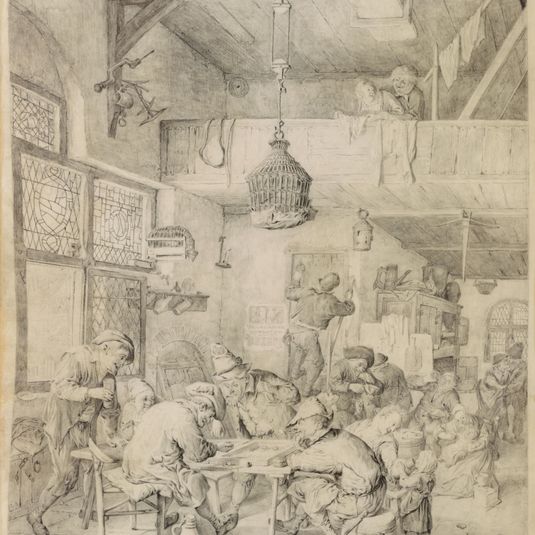 Tavern-Goers Playing Backgammon and Merrymaking