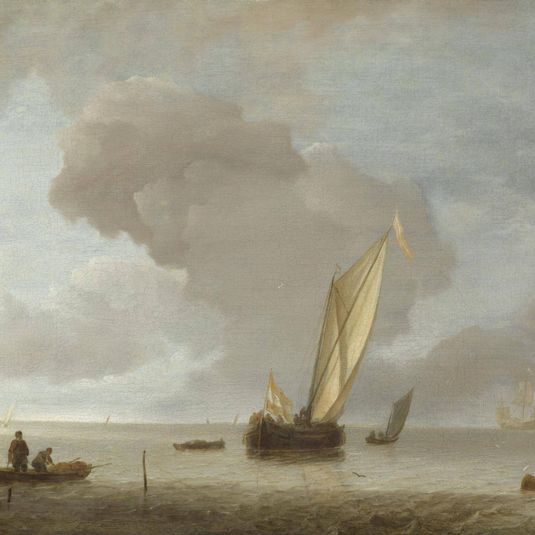A Small Dutch Vessel before a Light Breeze