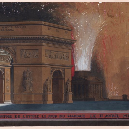 Arc de Triomphe de l'Etoile le jour du mariage le 11 avril MDCCCX.