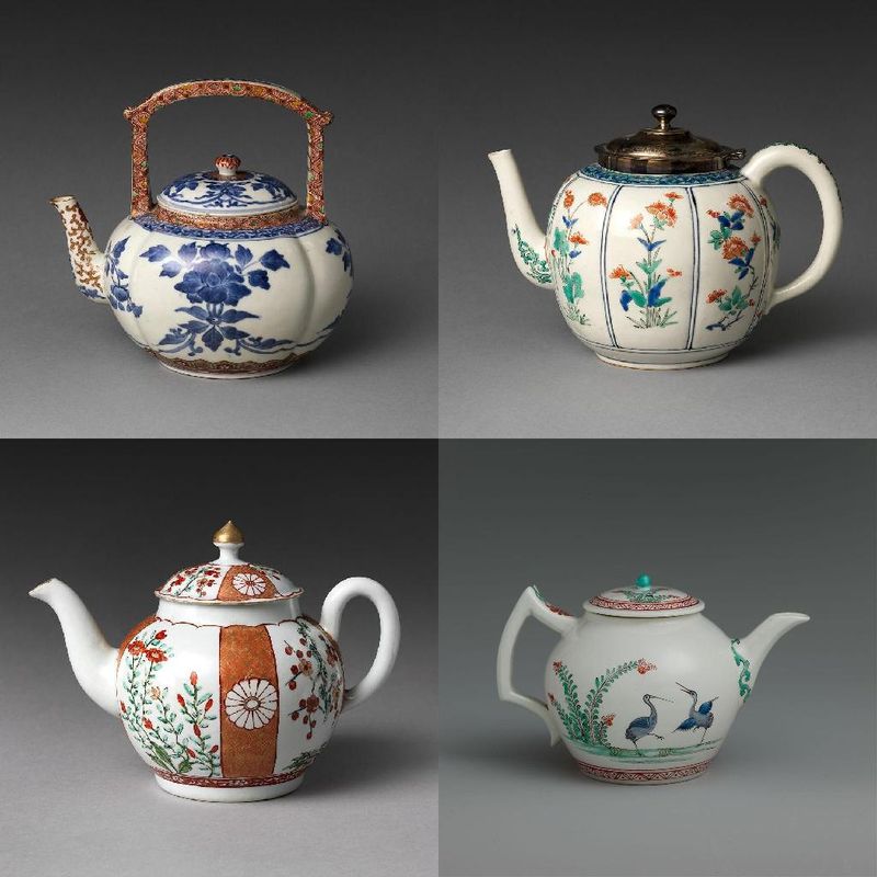 Teapots With Asian-inspired Decorations