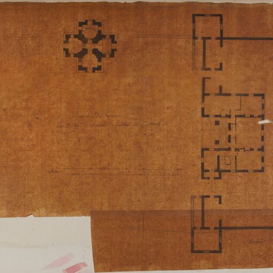 Barrière du Trône : plan du rez-de-chaussée du pavillon côté de Montreuil.