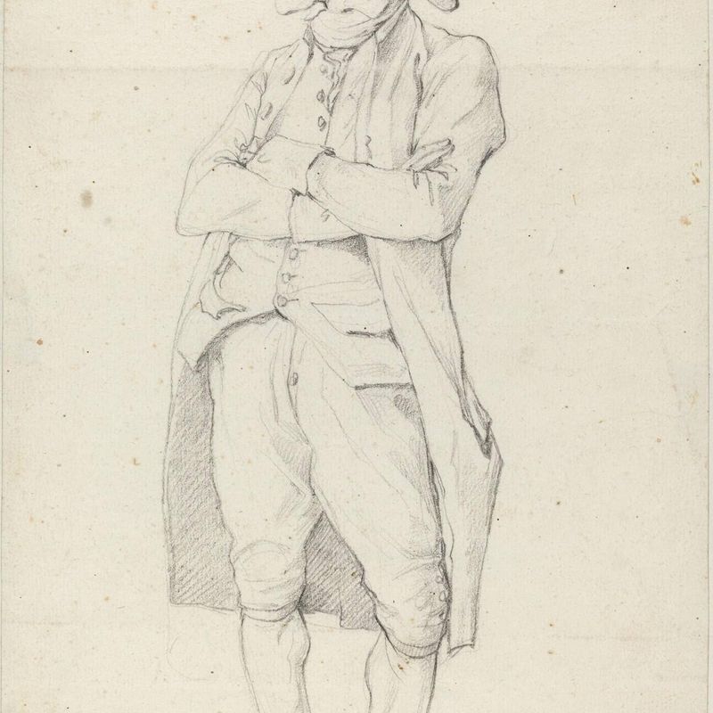 A Gentleman Standing with His Arms Crossed