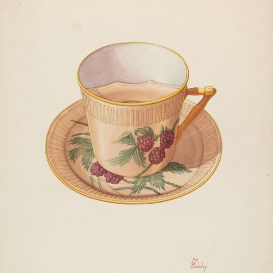 Moustache Cup and Saucer