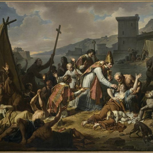 The Devotion of Monseigneur de Belzunce (1671-1755), Bishop of Marseille, during the plague which devastated this city in 1720