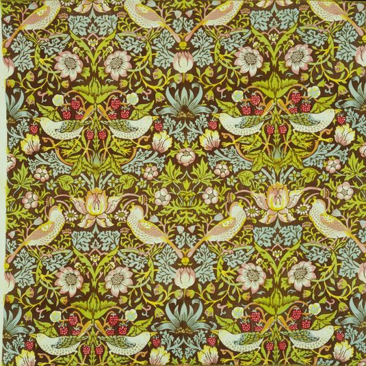 Strawberry Thief Pattern Printed Fabric (no. 23598)