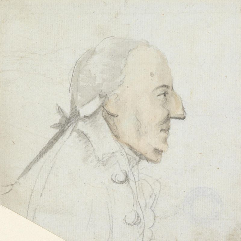 A Man wth a Large Nose: Profile Facing Right, Head and Shoulders