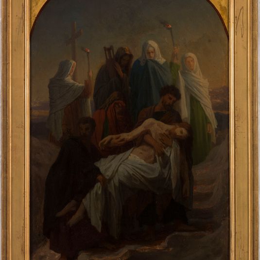 Esquisse pour l'église Saint-Eustache : L'ensevelissement du Christ, Jésus descendu de la Croix