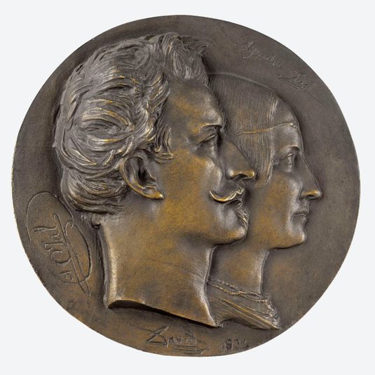 Portraits d'Aspasie et d'Augustin Jal (1795-1873), écrivain et historien