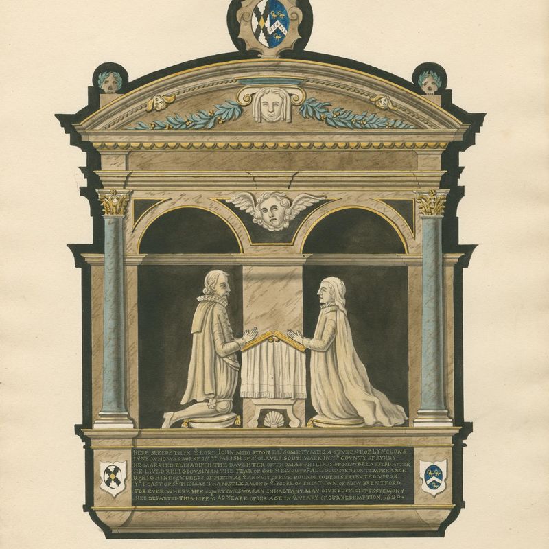 Memorial to Lord John Middleton from Brentford Chruch