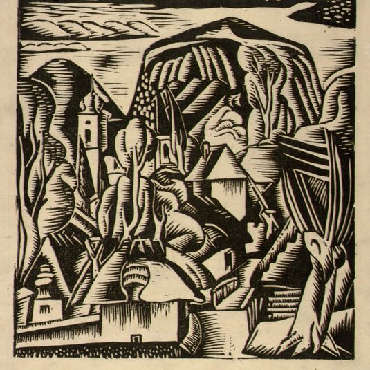 Untitled (View of Hill Town in Czechoslovakia)