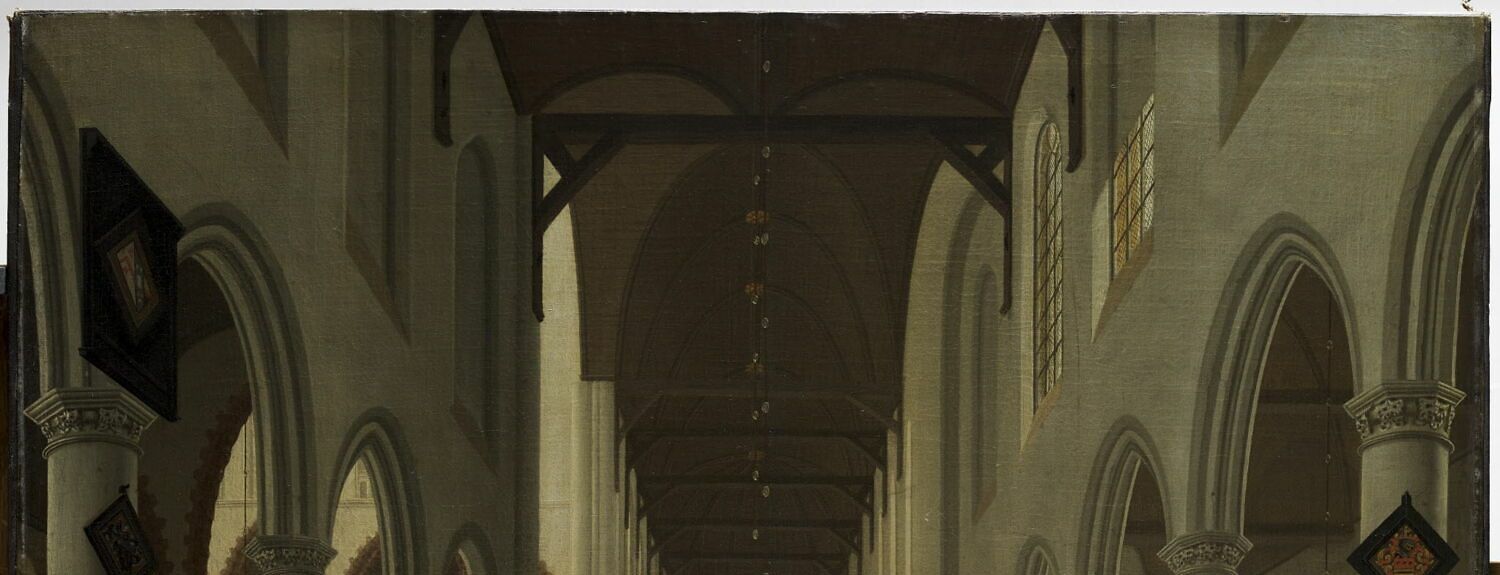 Interior of the Old Church (Oude Kerk) in Delft