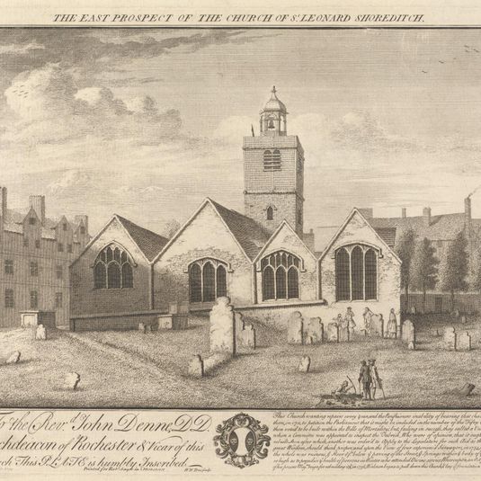 The East Prospect of the Church of St. Leonard, Shoreditch