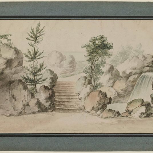 Décor du Saut du Niagara, au jardin Ruggieri, 16-18 rue Saint-Lazare, 9ème arrondissement.