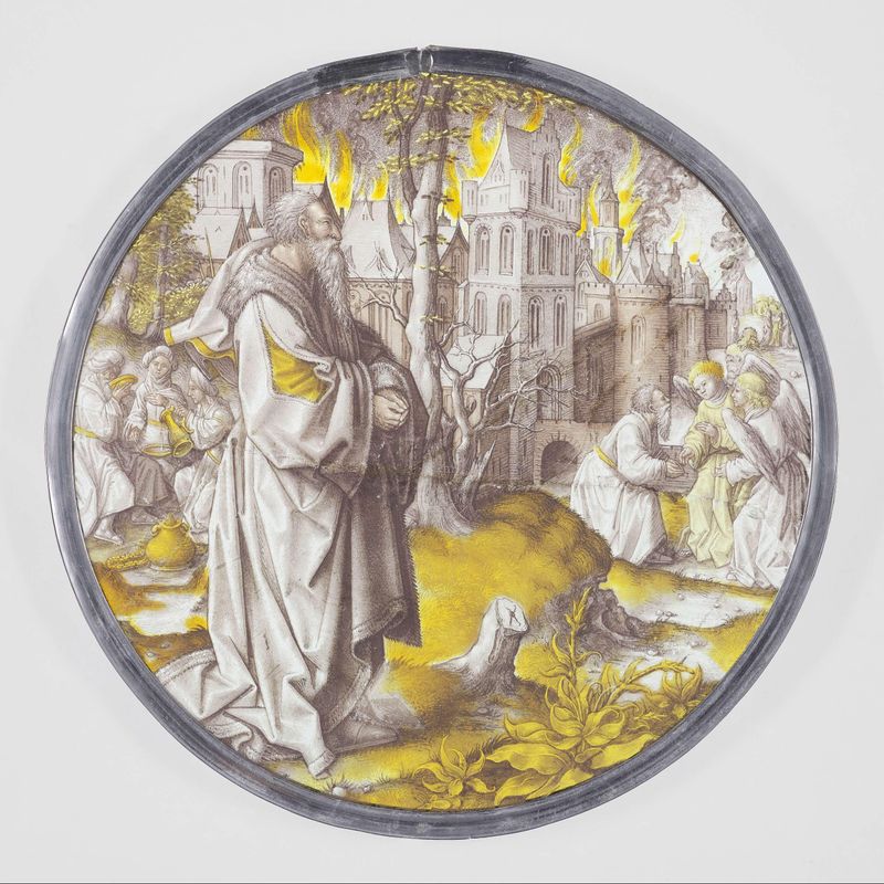 Abraham Sees Sodom in Flames