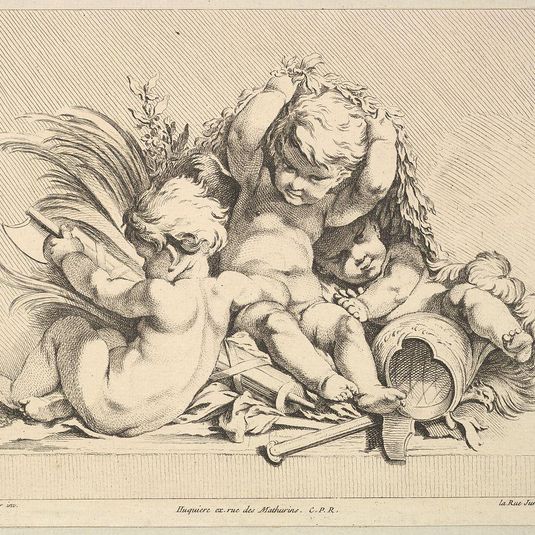 Three Cupids with Military Trophies