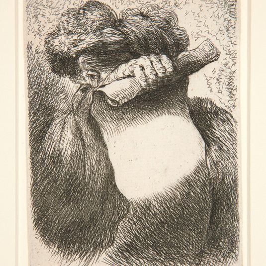Figure Holding a Large Banderole, from the series Small Studies of Heads