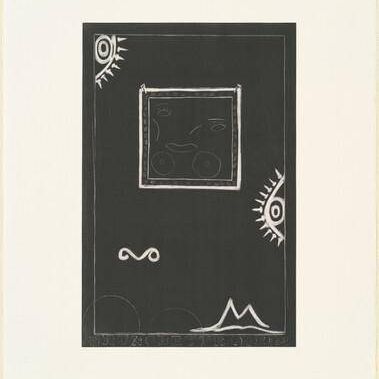 Untitled (White Mezzotint) [2nd element in lback 1/2 final state]