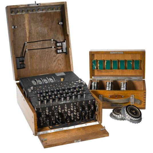4. Enigma encoding machine, German, 1944and LGBTQIA+ Hidden Histories Trail