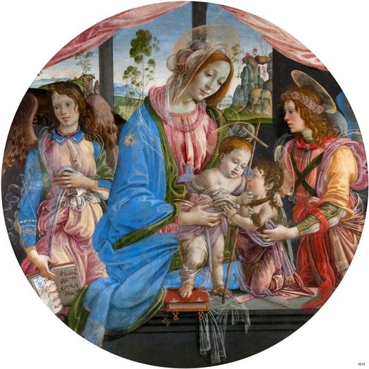 Virgin and Child with The Child Baptist and two Angels