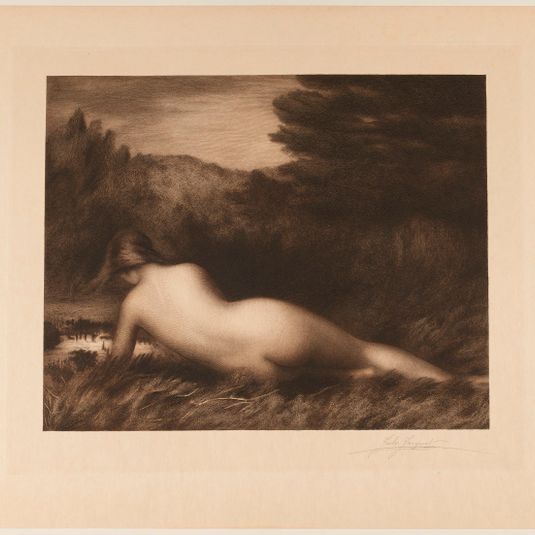 Nymphe couchée d'après Henner