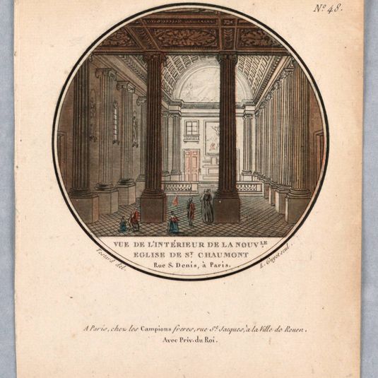 Church of Saint Chaumont, Plate 48 from "Vues Pittoresques des Princepaux Édifices de Paris"