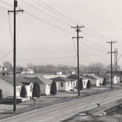 Housing adjacent to an elevated freeway, Denver, Colorado