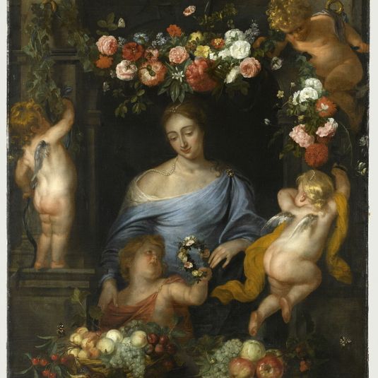 Flora and Cupids with Fruits and Garlands of Flowers