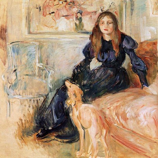 Julie Manet et sa levrette Laërte