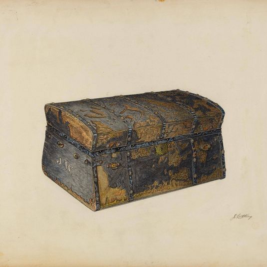 Leather Covered Trunk