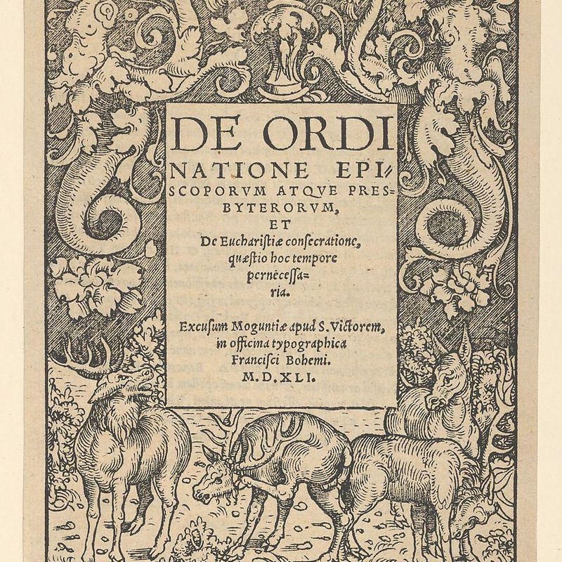 Title-Boarder with Three Stags and a Hind