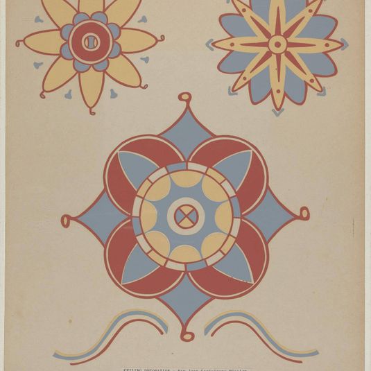 San Juan Capistrano Mission Ceiling Decoration From the portfolio "Decorative Art of Spanish California"