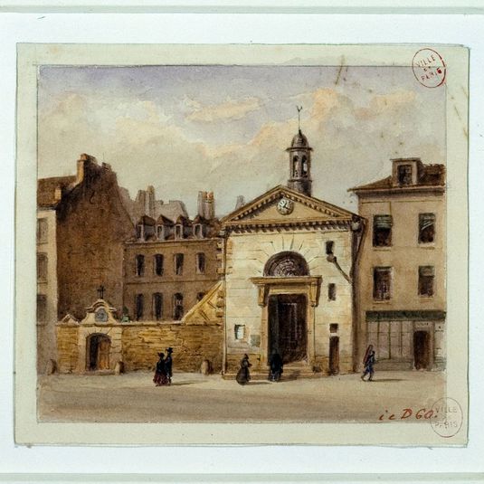 La chapelle Saint-Jean et l'entrée du cimetière Saint-Eustache.
