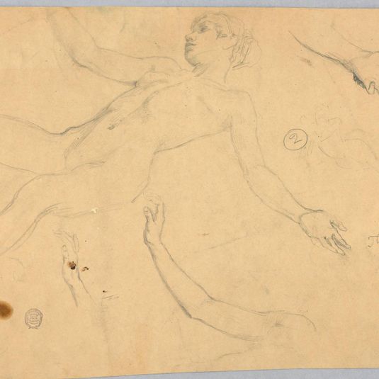 Sketches of Female Nude and Hands