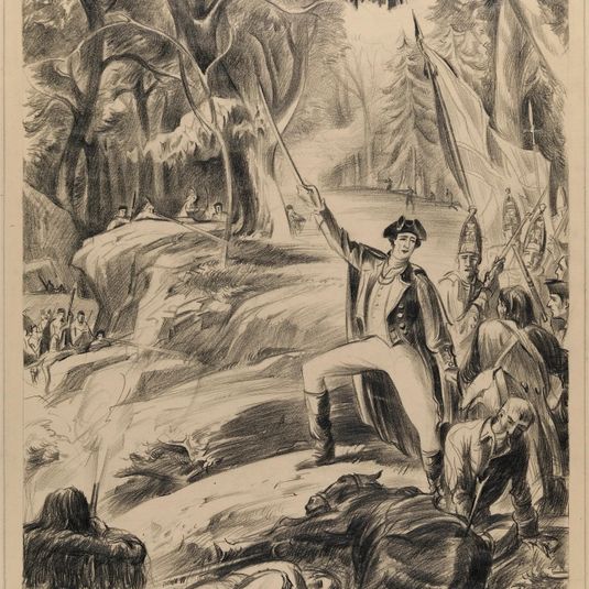 Washington at Braddock's Defeat